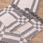 Jogo de Passadeira de Malha Chic Dupla Face com 3 peças - Preto