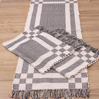 Jogo de Passadeira de Malha Chic Dupla Face com 3 peças - Preto