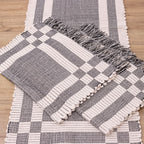 Jogo de Passadeira de Malha Chic Dupla Face com 3 peças - Preto