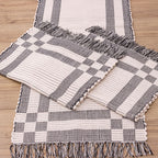 Jogo de Passadeira de Malha Chic Dupla Face com 3 peças - Preto