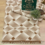 Jogo de Passadeira Dubai com 3 peças - Marrom Claro