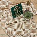 Jogo de Passadeira Dubai com 3 peças - Marrom Claro