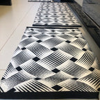 Jogo de Passadeira Dubai com 3 peças - Preto