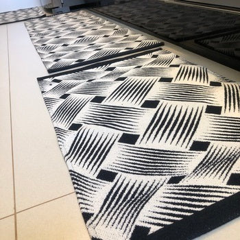 Jogo de Passadeira Dubai com 3 peças - Preto