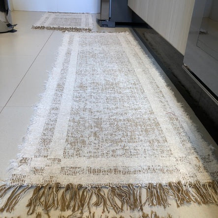 Jogo de Passadeira Dupla Face com 3 peças - Caramelo