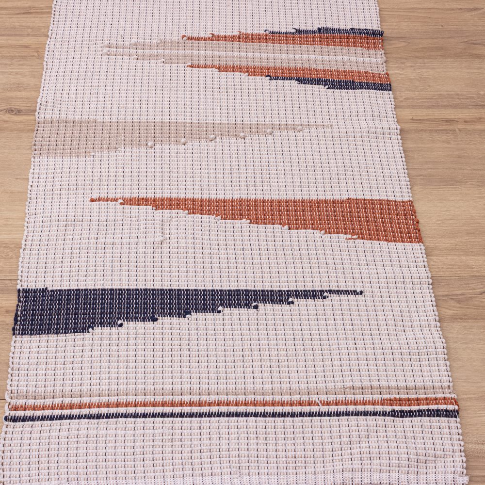 Jogo de Passadeira Florença Bico com 3 peças - Azul, Terracota e Bege