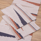 Jogo de Passadeira Florença Bico com 3 peças - Azul, Terracota e Bege