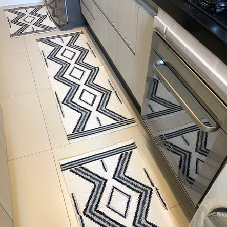 Jogo de Passadeira Inca com 3 peças - Cru