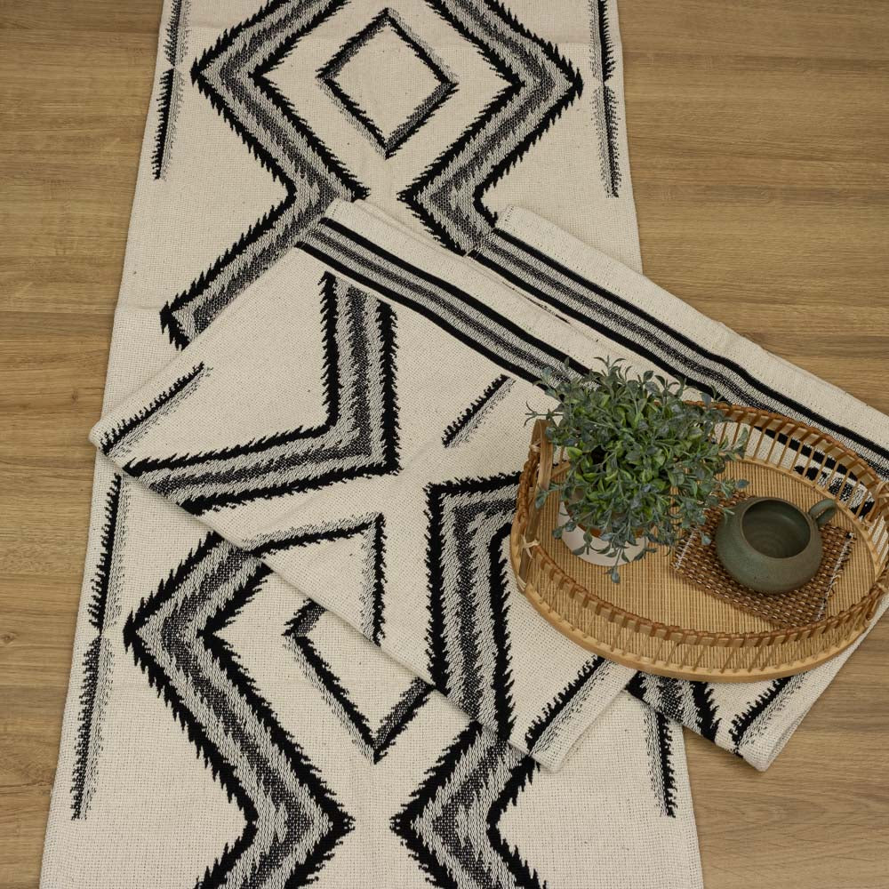 Jogo de Passadeira Inca com 3 peças - Cru