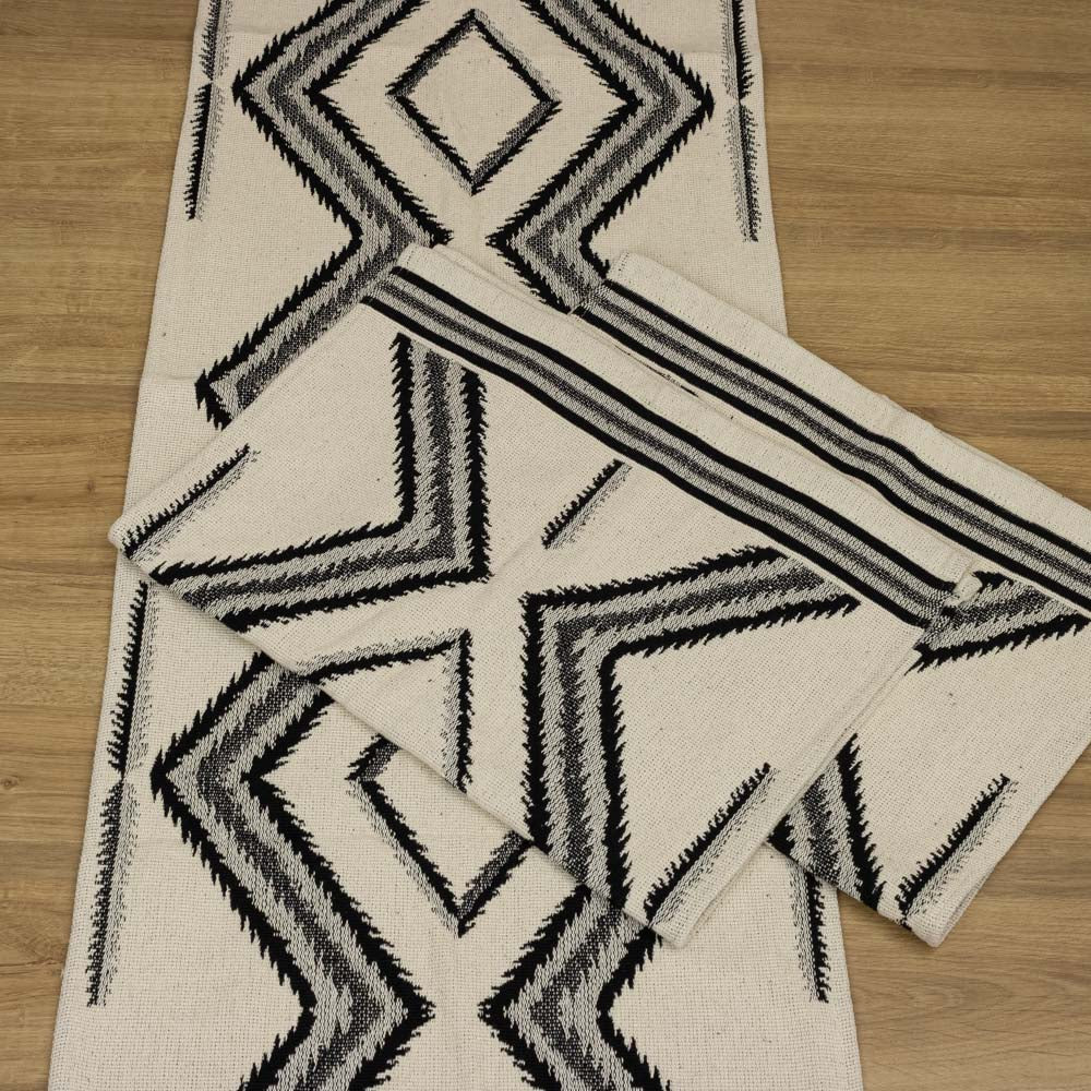 Jogo de Passadeira Inca com 3 peças - Cru