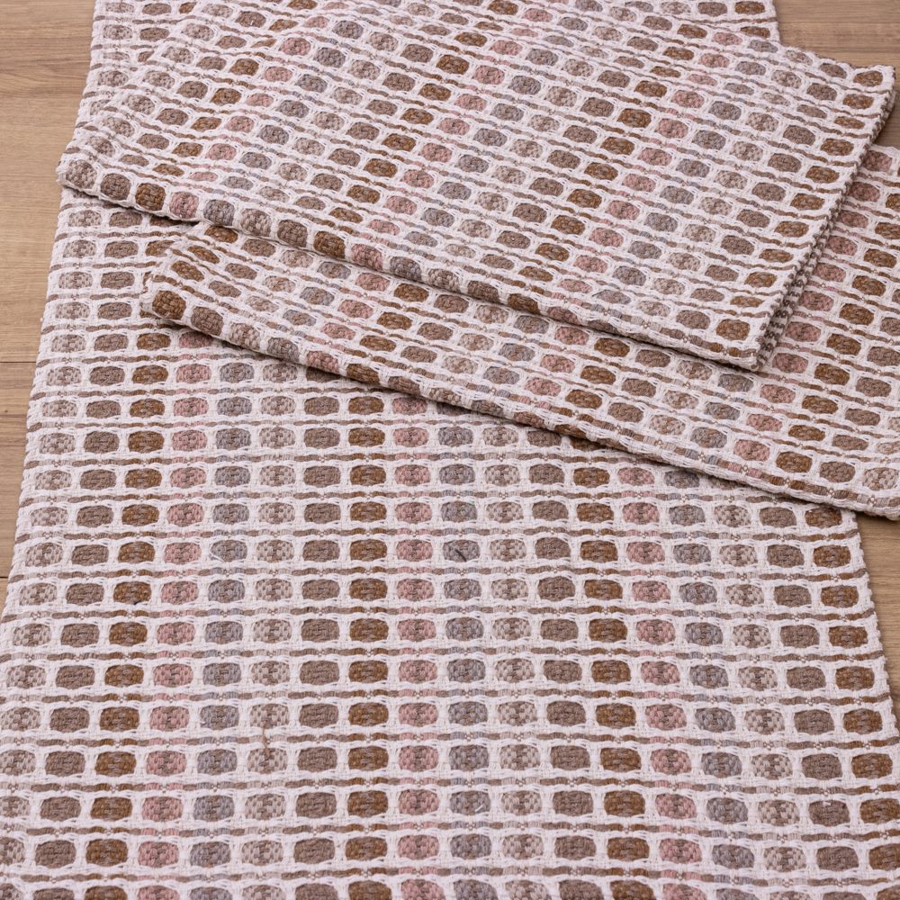 Jogo de Passadeira Indiano em algodão com 3 peças - Pasteis