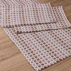 Jogo de Passadeira Indiano em algodão com 3 peças - Pasteis