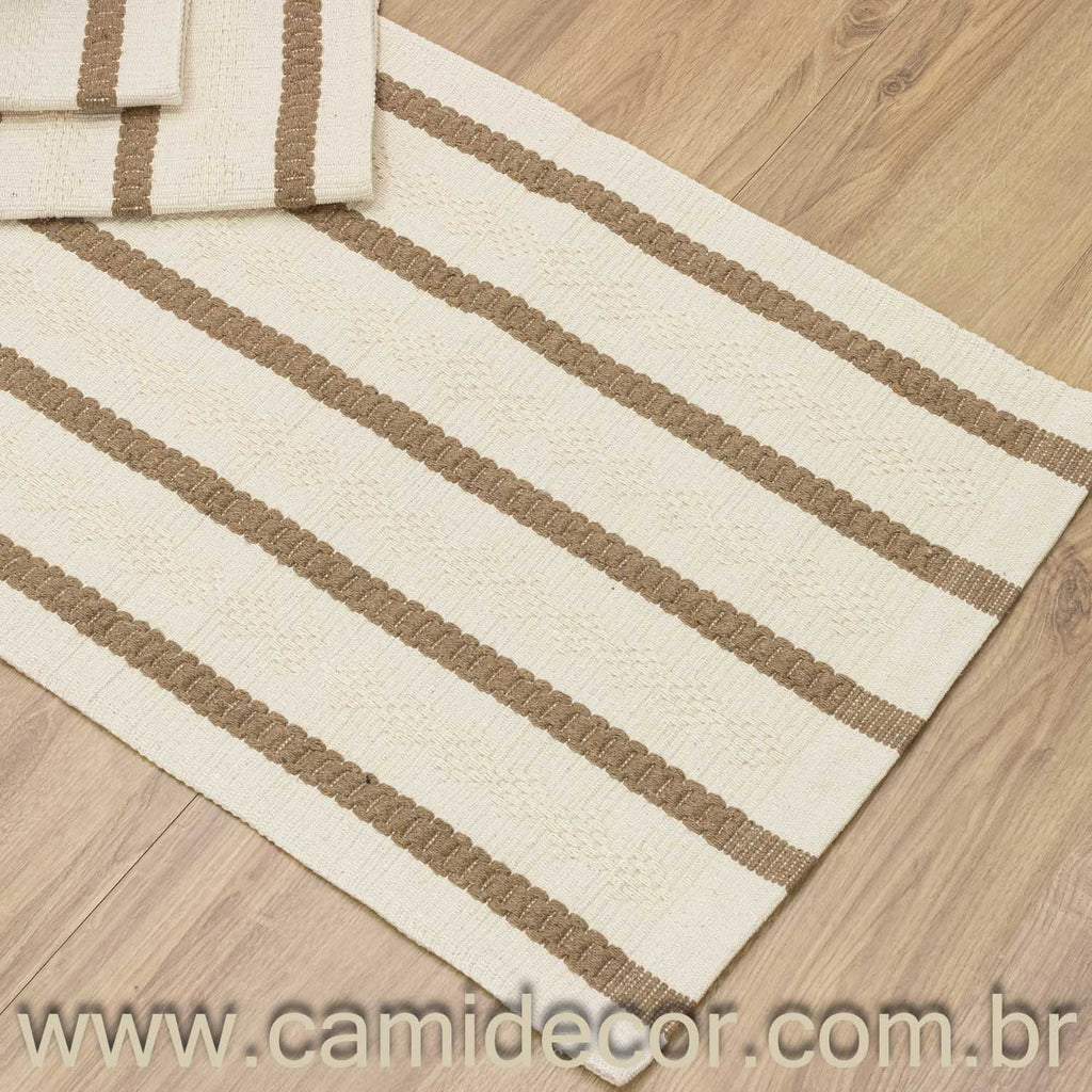 Jogo de Passadeira Itatiaia com 3 peças - Bege