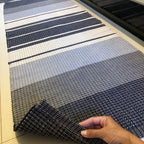 Jogo de Passadeira Florença Listrado com 3 peças - Azul Marinho