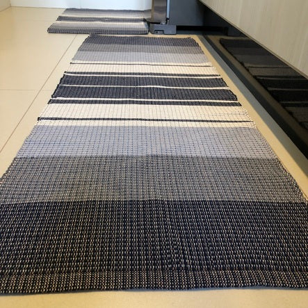 Jogo de Passadeira Florença Listrado com 3 peças - Azul Marinho