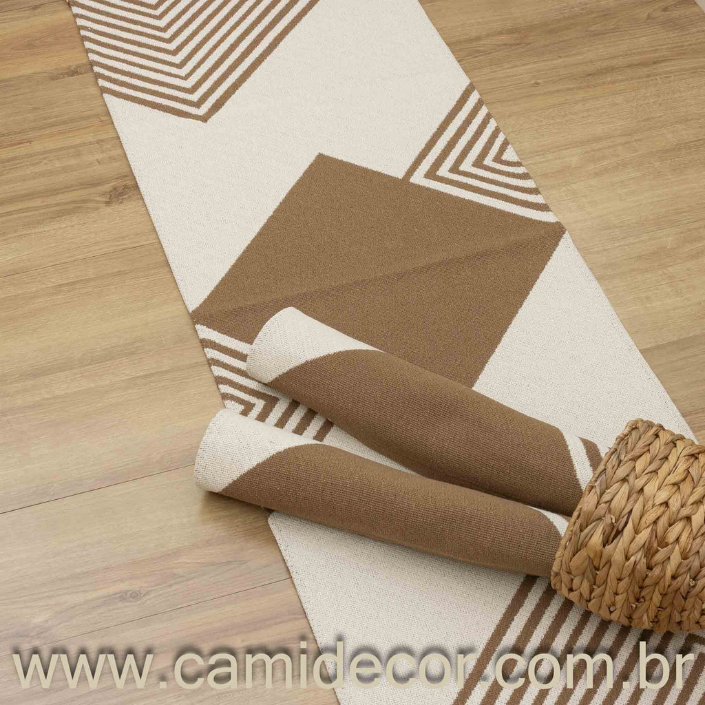 Jogo de Passadeira Suez com 3 peças - Caramelo