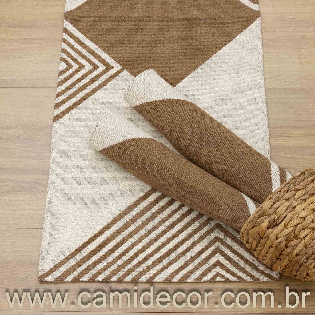 Jogo de Passadeira Suez com 3 peças - Caramelo