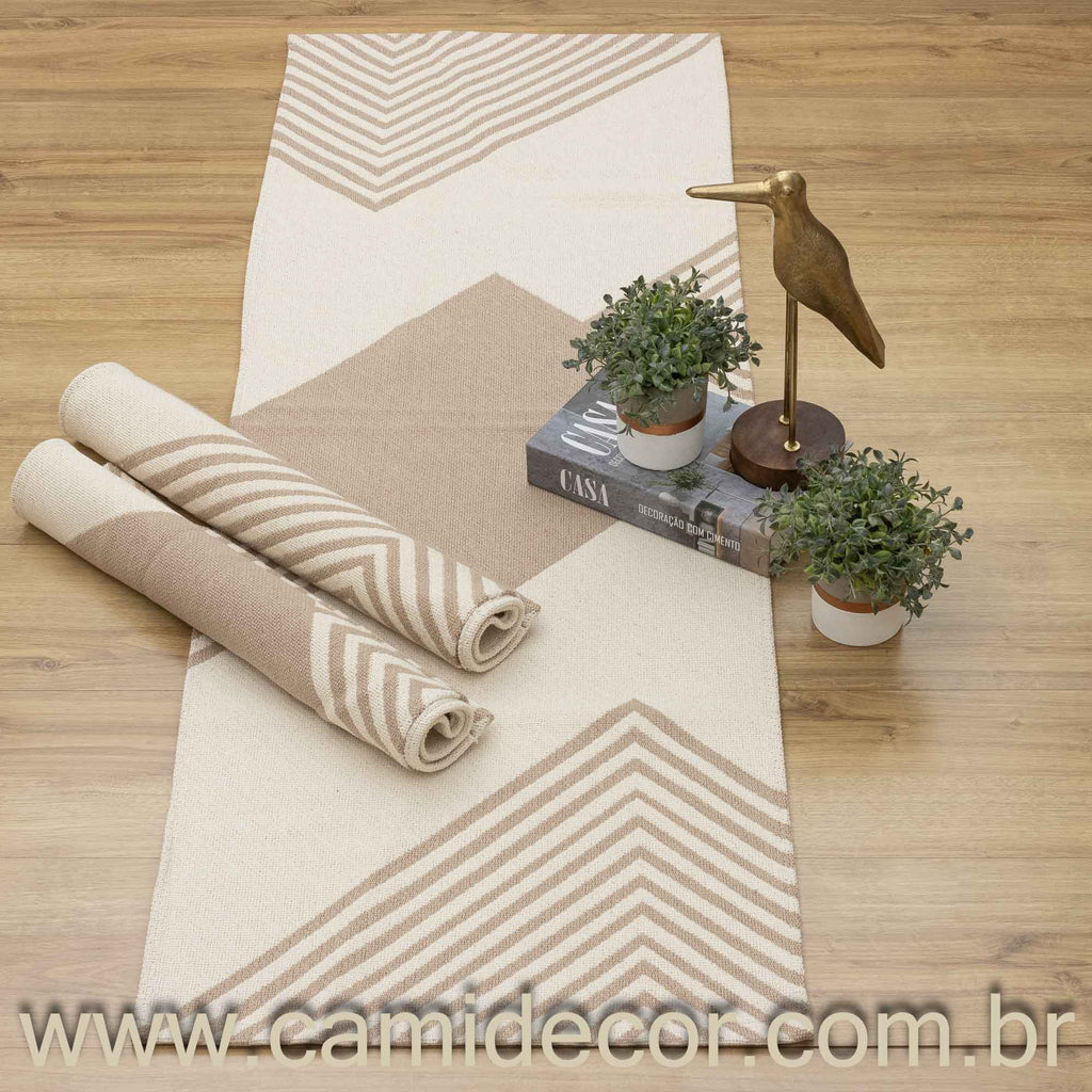 Jogo de Passadeira Suez com 3 peças - Nude