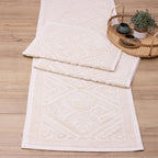 Jogo de Passadeira Toscana com 3 Peças - Cru