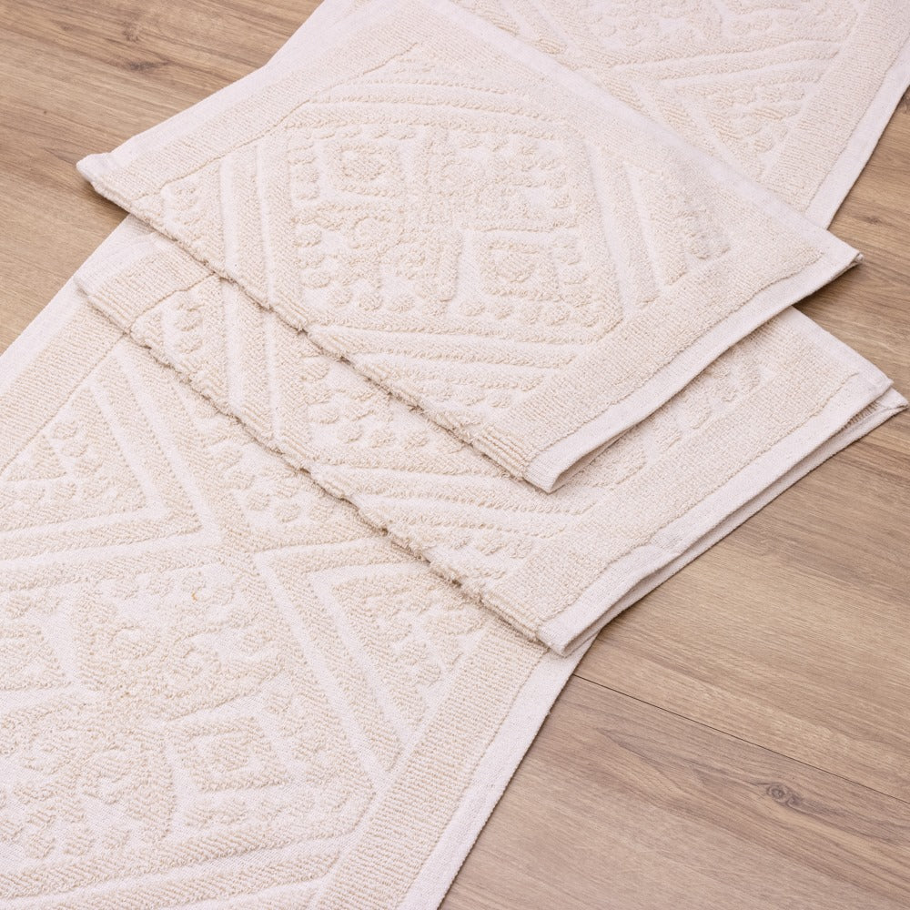 Jogo de Passadeira Toscana com 3 Peças - Cru