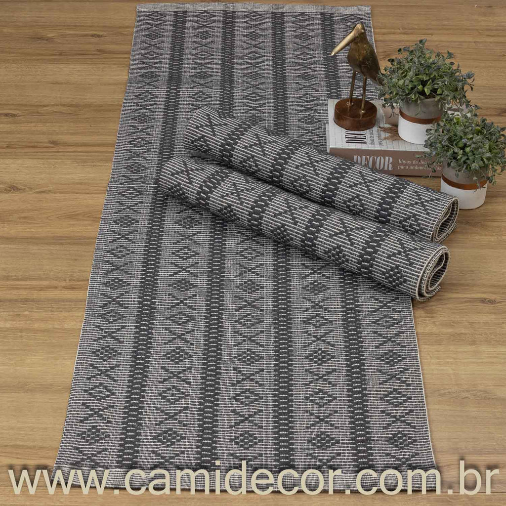 Jogo de Passadeira Veneza com 3 Peças - Chumbo