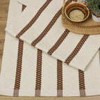 Jogo de Passadeira Veneza com 3 peças - Cru e Marrom