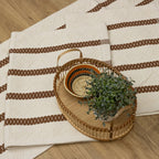 Jogo de Passadeira Veneza com 3 peças - Cru e Marrom