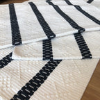 Jogo de Passadeira Veneza com 3 peças - Cru e Preto