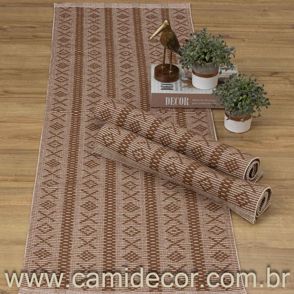 Jogo de Passadeira Veneza com 3 Peças - Marrom