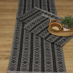 Jogo de Passadeira Veneza com 3 peças - Preto