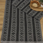 Jogo de Passadeira Veneza com 3 peças - Preto