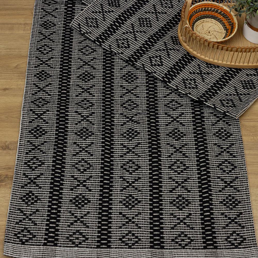 Jogo de Passadeira Veneza com 3 peças - Preto