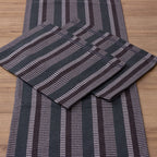 Jogo de Passadeira Zurick Listrado com 3 peças - Cinza Escuro e Verde