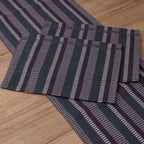 Jogo de Passadeira Zurick Listrado com 3 peças - Cinza Escuro e Verde