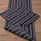 Jogo de Passadeira Zurick Listrado com 3 peças - Cinza Escuro e Verde