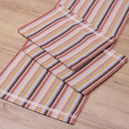 Jogo de Passadeira Zurick Listrado com 3 peças - Azul, Mostarda e Terracota