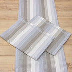 Jogo de Passadeira Zurick Listrado com 3 peças - Cinza Claro