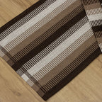 Jogo de Passadeira Zurick Listrado com 3 peças - Marrom