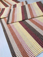 Jogo de Passadeira Zurick Listrado com 3 peças - tons Terrosos