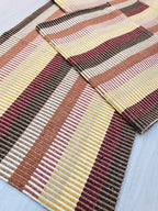 Jogo de Passadeira Zurick Listrado com 3 peças - tons Terrosos