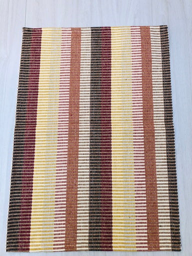 Jogo de Passadeira Zurick Listrado com 3 peças - tons Terrosos