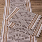 Jogo de Passadeira Zurick Zig Zag com 3 peças - Bege