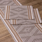 Jogo de Passadeira Zurick Zig Zag com 3 peças - Bege