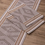 Jogo de Passadeira Zurick Zig Zag com 3 peças - Bege