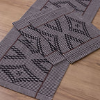 Jogo de Passadeira Zurick Zig Zag com 3 peças -  Preto e Marrom