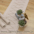 Jogo de Passadeira Zurick Zig Zag com 3 peças - Nude