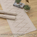 Jogo de Passadeira Zurick Zig Zag com 3 peças - Nude