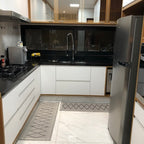 Jogo de Passadeira Zurick Zig Zag com 3 peças - Preto