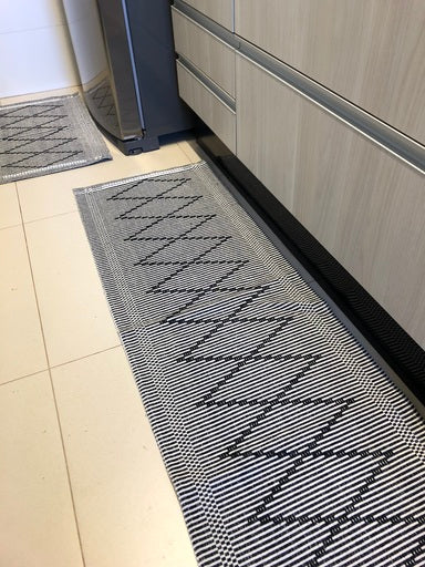 Jogo de Passadeira Zurick Zig Zag com 3 peças - Preto