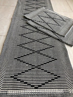 Jogo de Passadeira Zurick Zig Zag com 3 peças - Preto